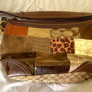 Patchwork Leather Coach Bag